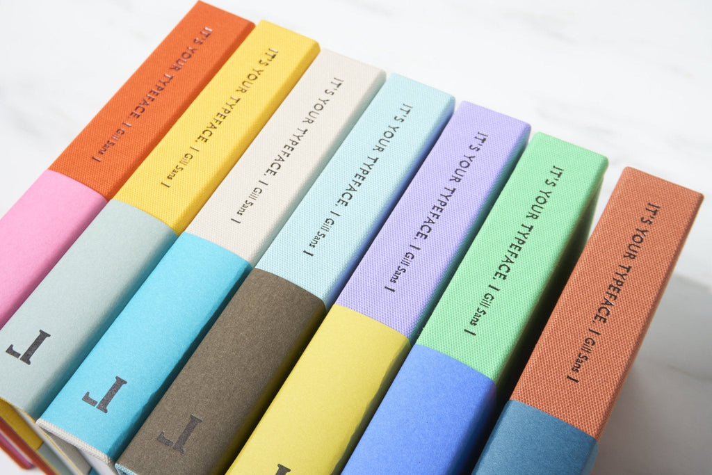 TYPEFACE NOTEBOOK A6 Size 365 Page Notebook - Gill Sans / Letterpress Letters