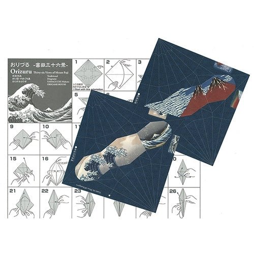 Ukiyo-e Crane Origami Paper / Toyo