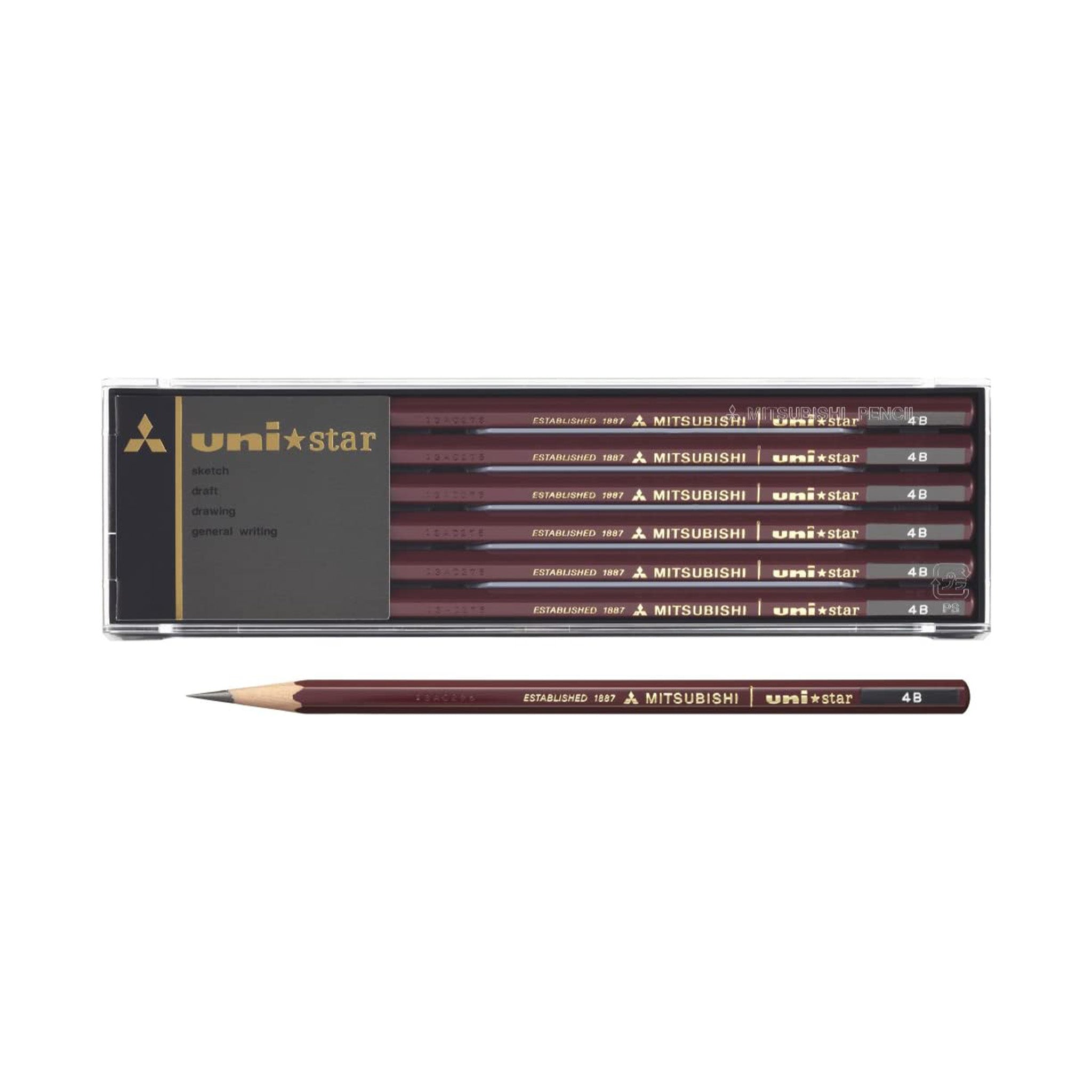 uni Star Wooden Pencil 1 Dozen Pack / uni Mitsubishi Pencil