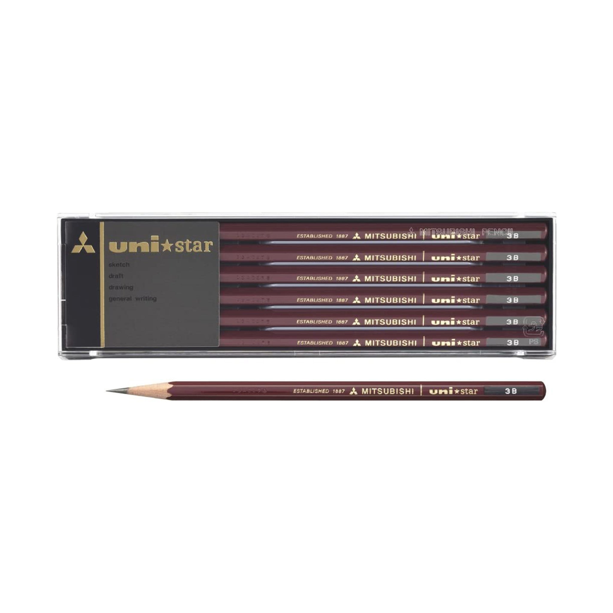 uni Star Wooden Pencil 1 Dozen Pack / uni Mitsubishi Pencil