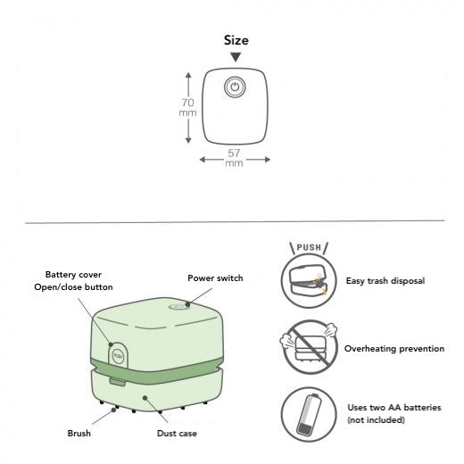 utlim-el Suzy Coron Mini Desk Vacuum Cleaner / Sonic