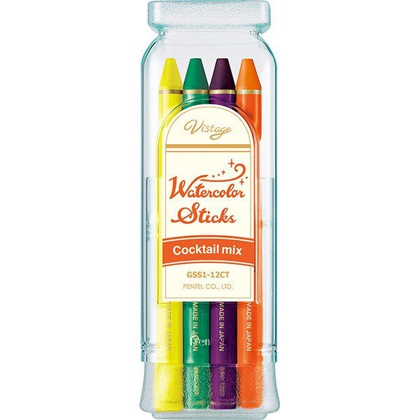 Vistage Watercolor Sticks 12 Color Set / Pentel