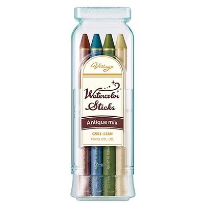 Vistage Watercolor Sticks 12 Color Set / Pentel
