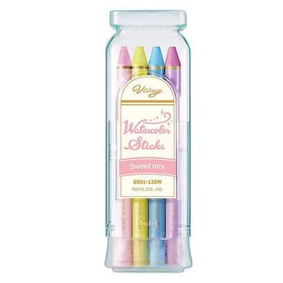 Vistage Watercolor Sticks 12 Color Set / Pentel