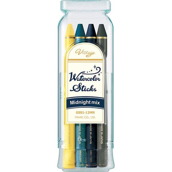 Vistage Watercolor Sticks 12 Color Set / Pentel