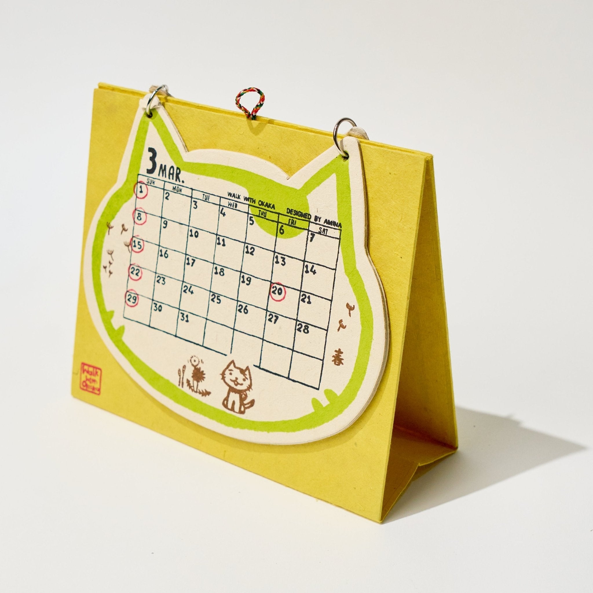 Walk with Okaka Desk Calendar 2026 Designed by Amina / Amina Collection Co., Ltd.