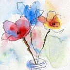 Watercolor Paint With Brush Pen 6 Color Set / Kuretake
