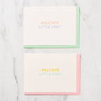 "Welcome Little One!!" Greeting Cards / Letterpress Letters