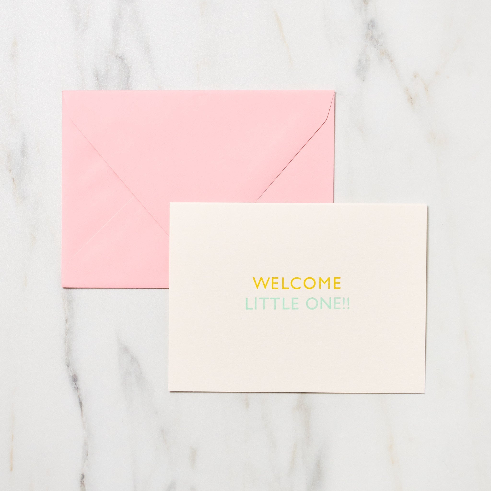 "Welcome Little One!!" Greeting Cards / Letterpress Letters