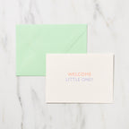 "Welcome Little One!!" Greeting Cards / Letterpress Letters
