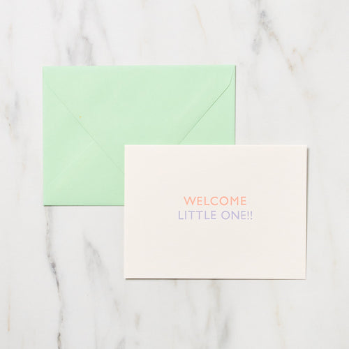 "Welcome Little One!!" Greeting Cards / Letterpress Letters
