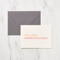 "Well Done! Congratulations!!" Greeting Cards / Letterpress Letters