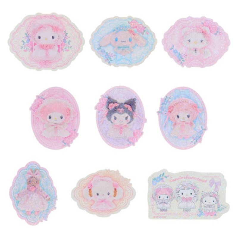 Sanrio White Frills Sticker Set