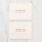 "Wishing You Lots of Love" Greeting Cards / Letterpress Letters