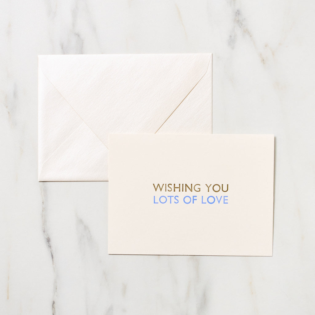 "Wishing You Lots of Love" Greeting Cards / Letterpress Letters