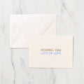 "Wishing You Lots of Love" Greeting Cards / Letterpress Letters