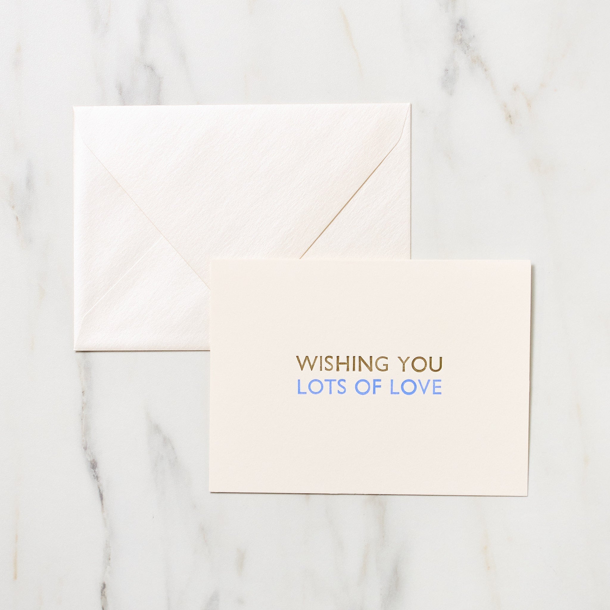 "Wishing You Lots of Love" Greeting Cards / Letterpress Letters