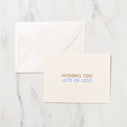 "Wishing You Lots of Love" Greeting Cards / Letterpress Letters