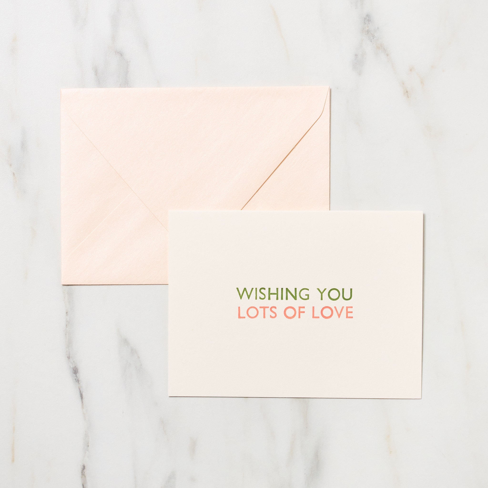 "Wishing You Lots of Love" Greeting Cards / Letterpress Letters