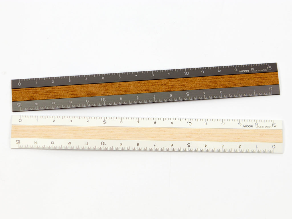 Midori Aluminum and Wood Ruler