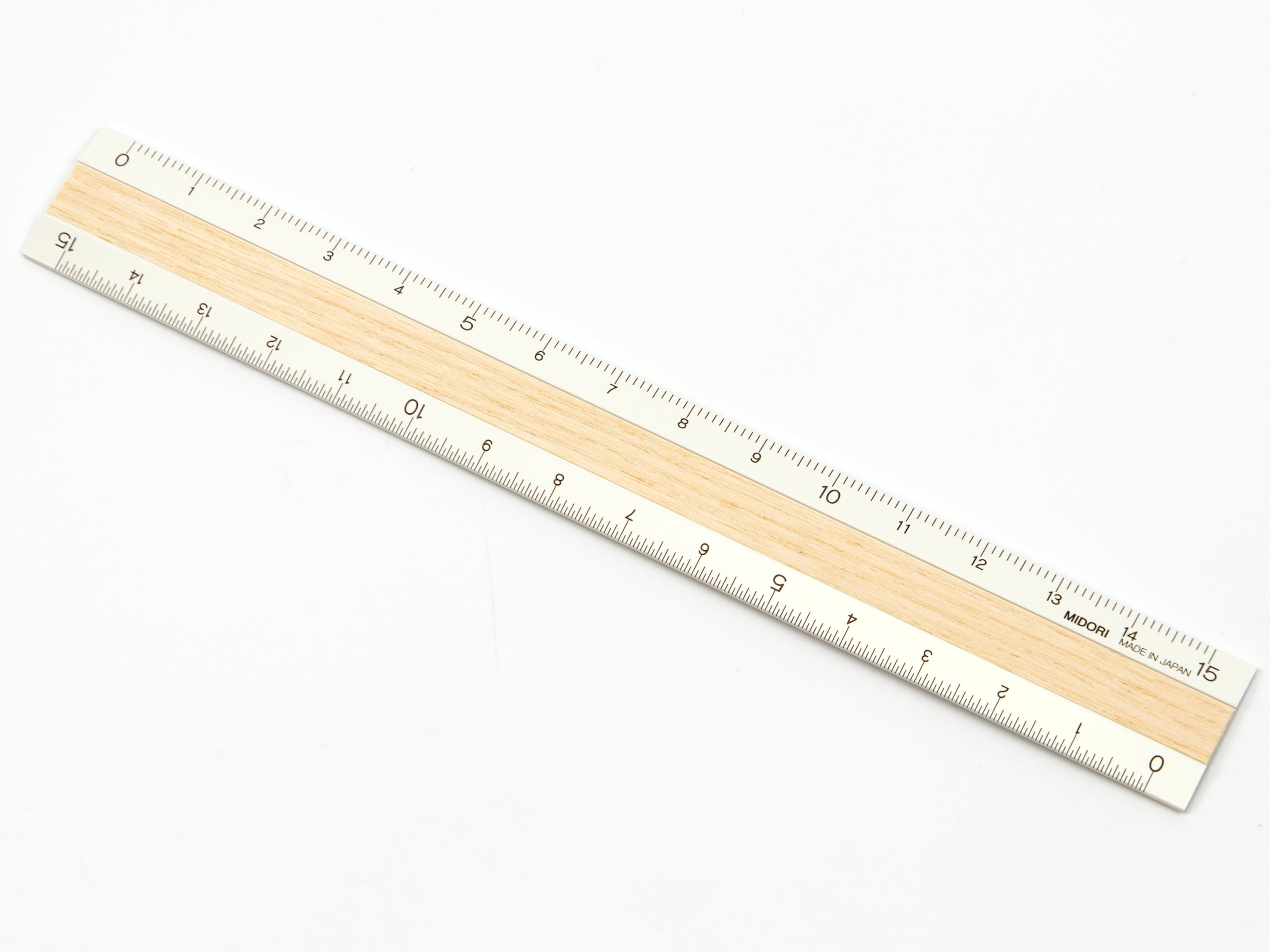Midori Aluminum and Wood Ruler