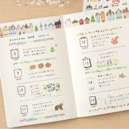 Yuru Log B6 Illustrated Notebook / MIDORI