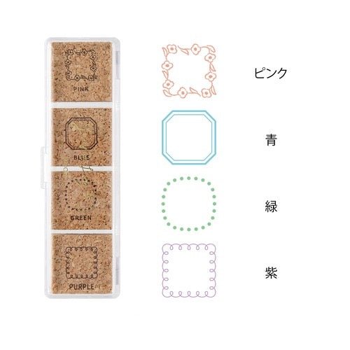 Yuru Log Pre-Inked Cork Stamp / MIDORI