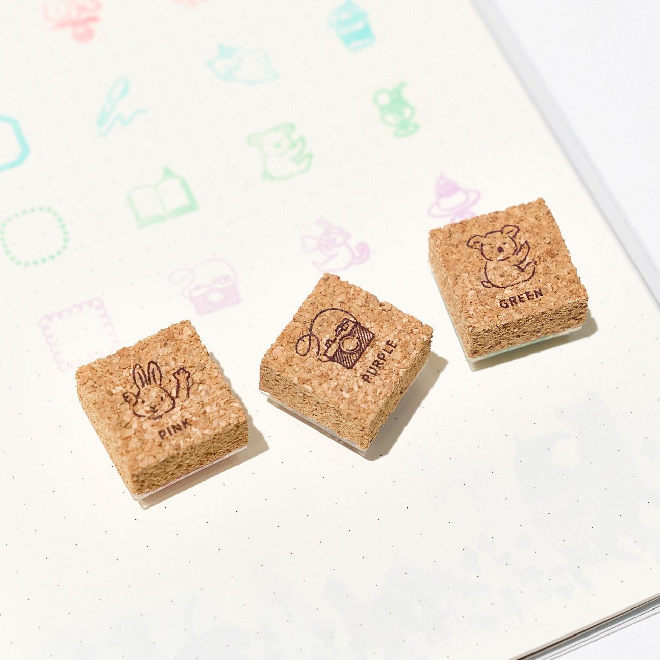 Yuru Log Pre-Inked Cork Stamp / MIDORI