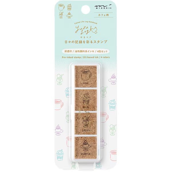 Yuru Log Pre-Inked Cork Stamp / MIDORI