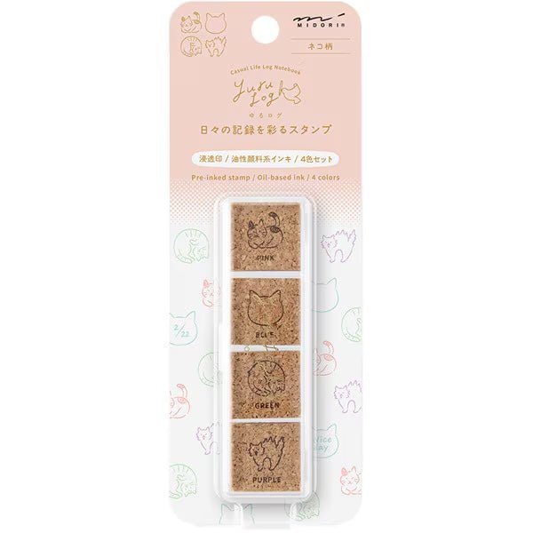 Yuru Log Pre-Inked Cork Stamp / MIDORI