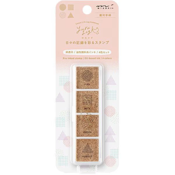 Yuru Log Pre-Inked Cork Stamp / MIDORI