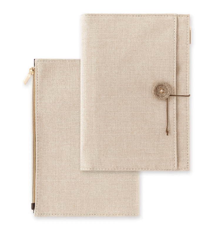 Yuru Log Zipper Pouch Notebook Cover / MIDORI