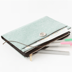 Yuru Log Zipper Pouch Notebook Cover / MIDORI