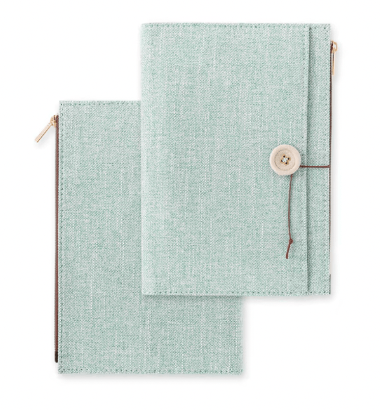 Yuru Log Zipper Pouch Notebook Cover / MIDORI