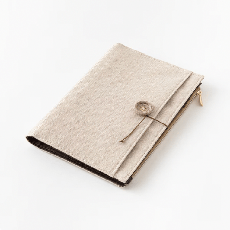 Yuru Log Zipper Pouch Notebook Cover / MIDORI