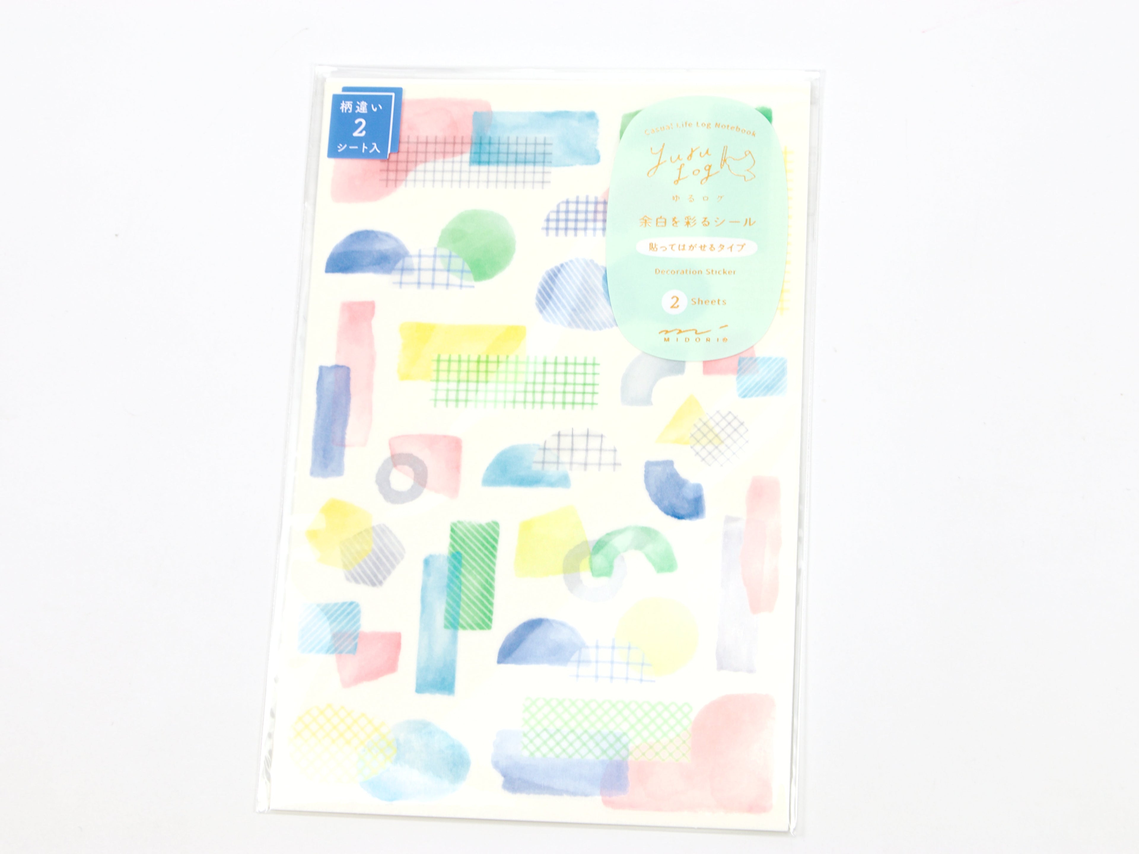Midori Yuru Log Writeable Stickers