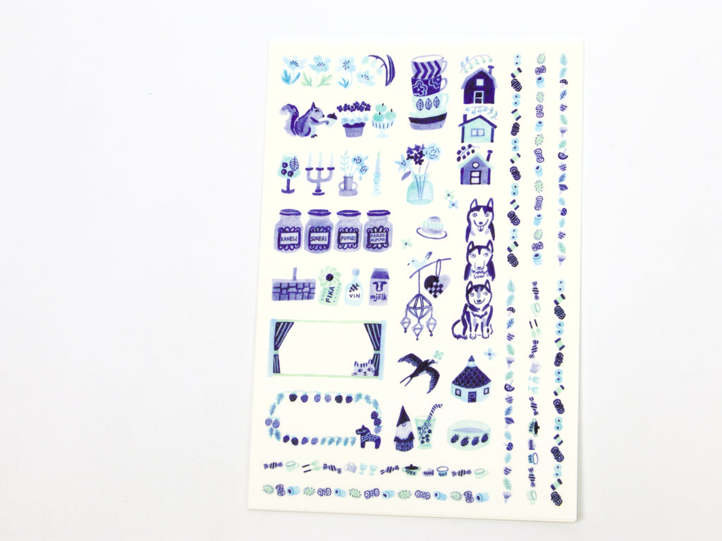 Midori Yuru Log Writeable Stickers