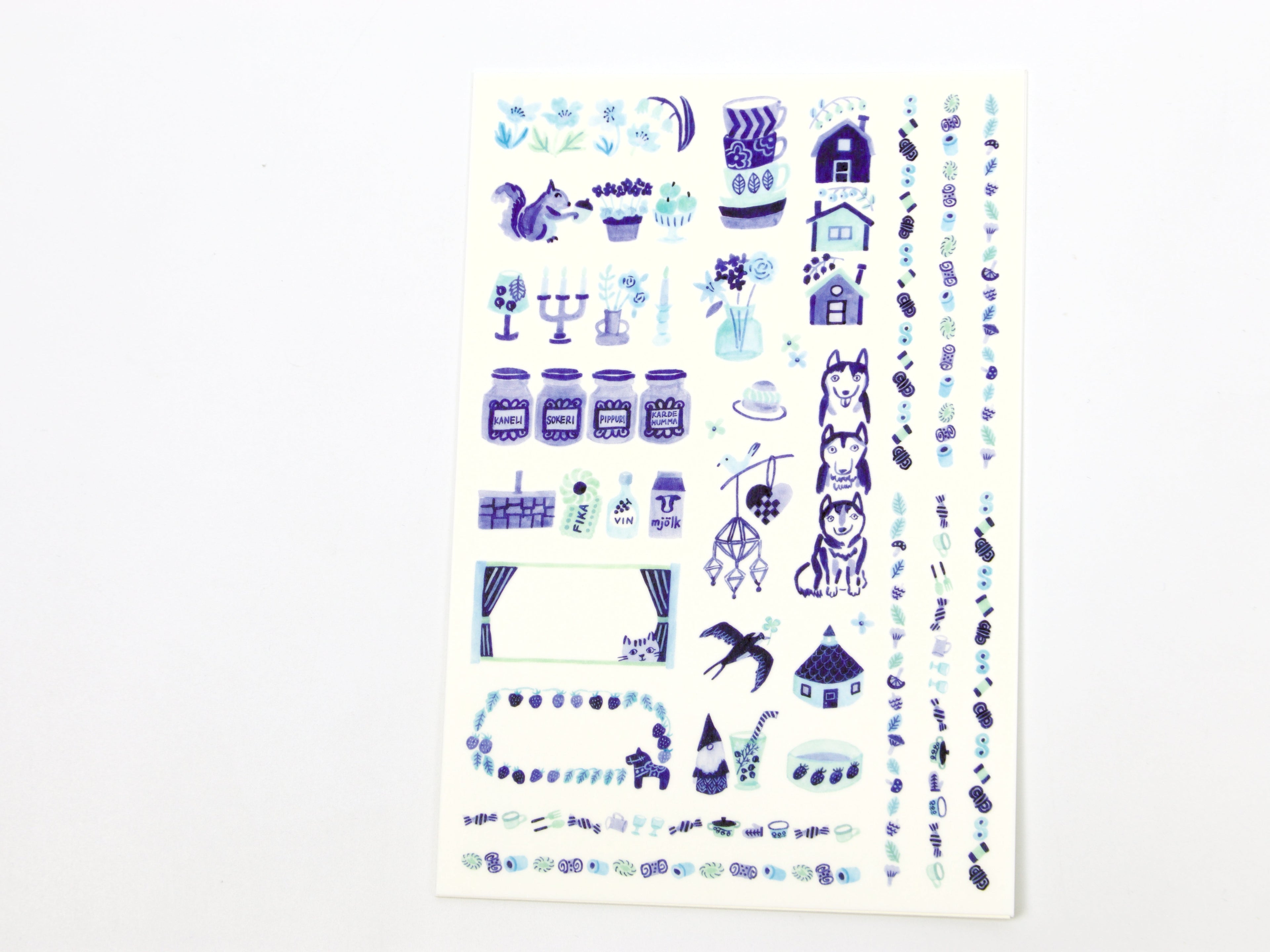 Midori Yuru Log Writeable Stickers
