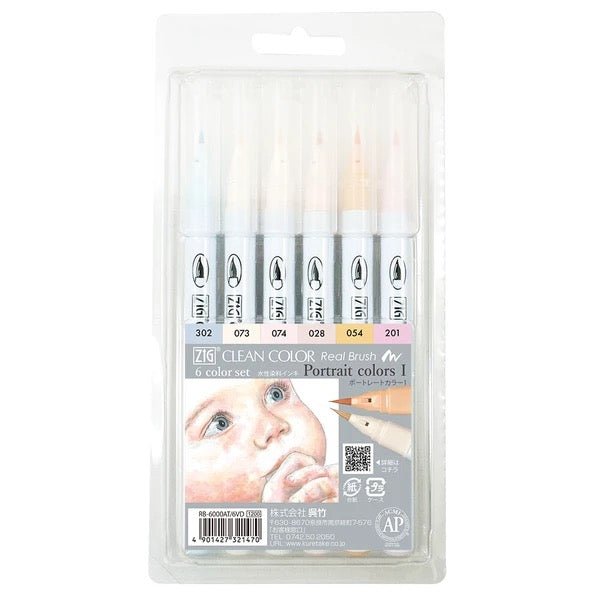 ZIG Clean Color Real Brush Portrait Color Set / Kuretake